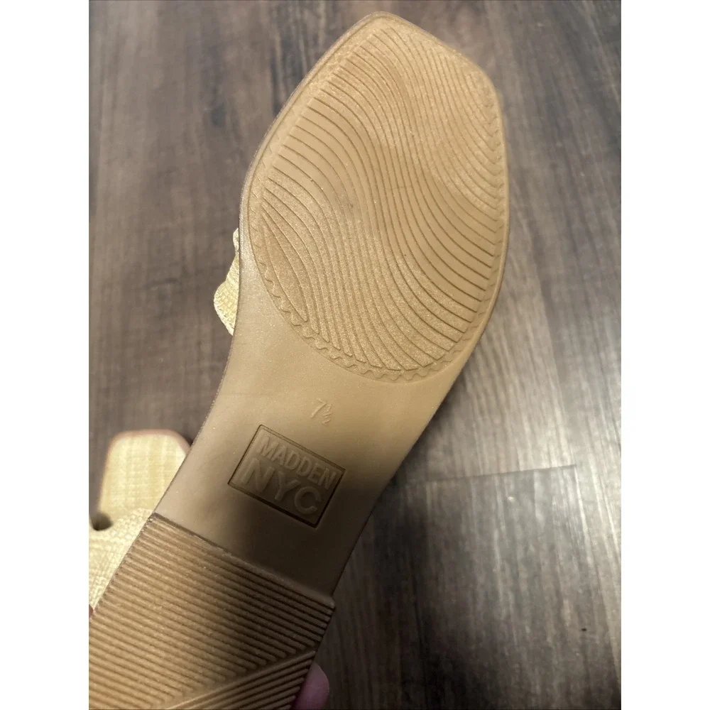 Madden‎ NYC Women's Classic Flat Slide Sandals,  7.5 Slip-On, Medium Width NWOT